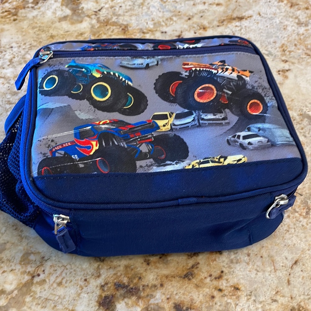 Pottery Barn Hot Wheels Monster Trucks by Mattel lunch box/kit